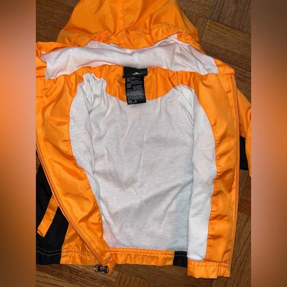 Adidas Orange and Black Hooded UT Jacket Baby boys 2t